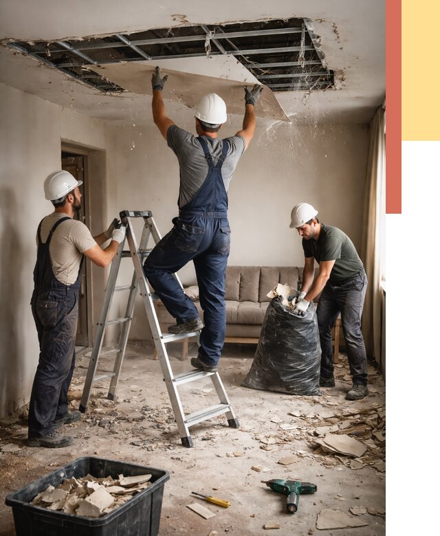 Демонтаж гипсокартонного потолка в Гудермесе от 430 руб. за м2 — ОТДЕЛОЧНИК-Гдр