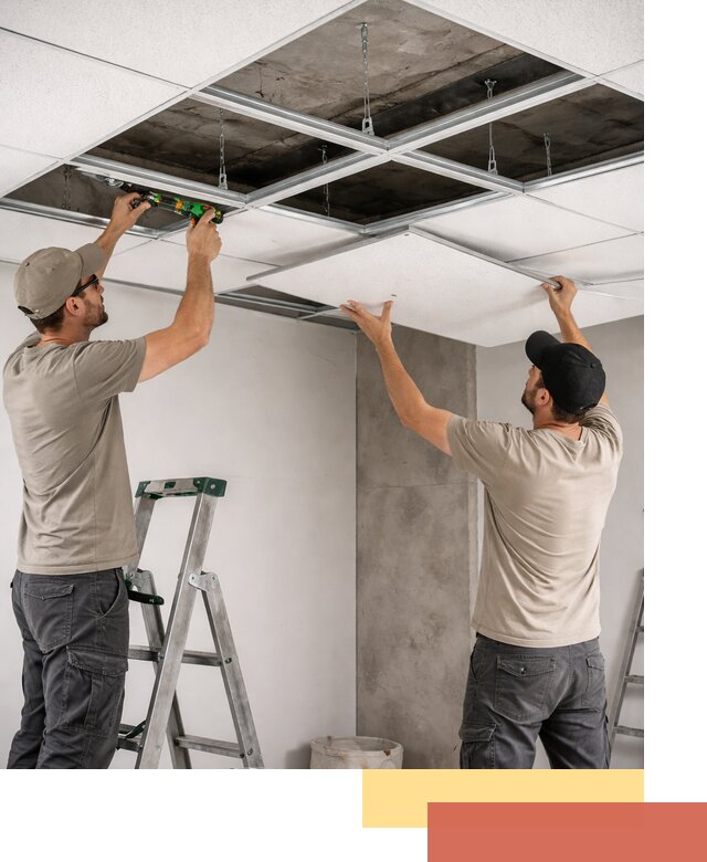 Монтаж потолка Армстронг под ключ в Гудермесе