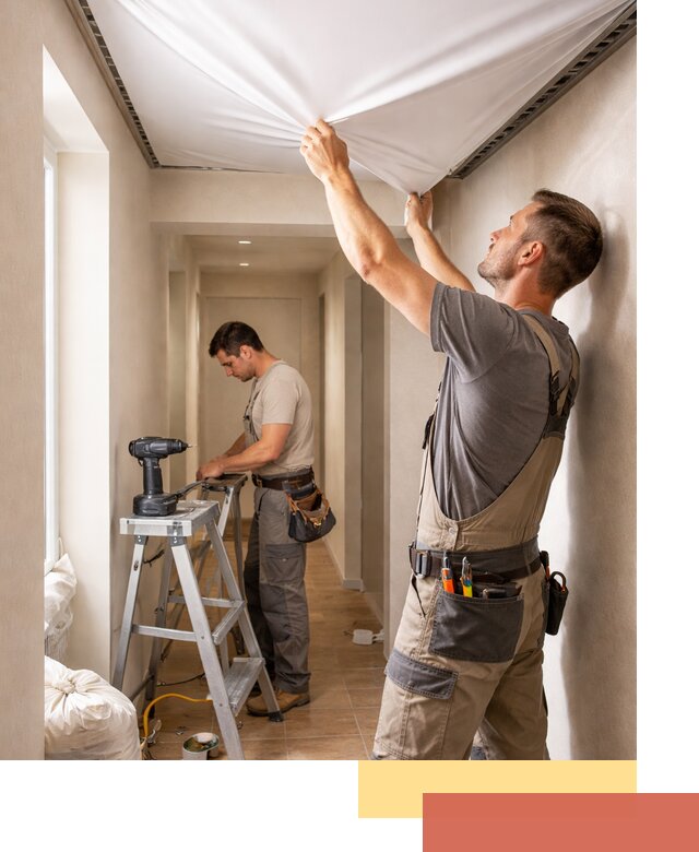 Монтаж натяжного потолка в прихожей в Гудермесе