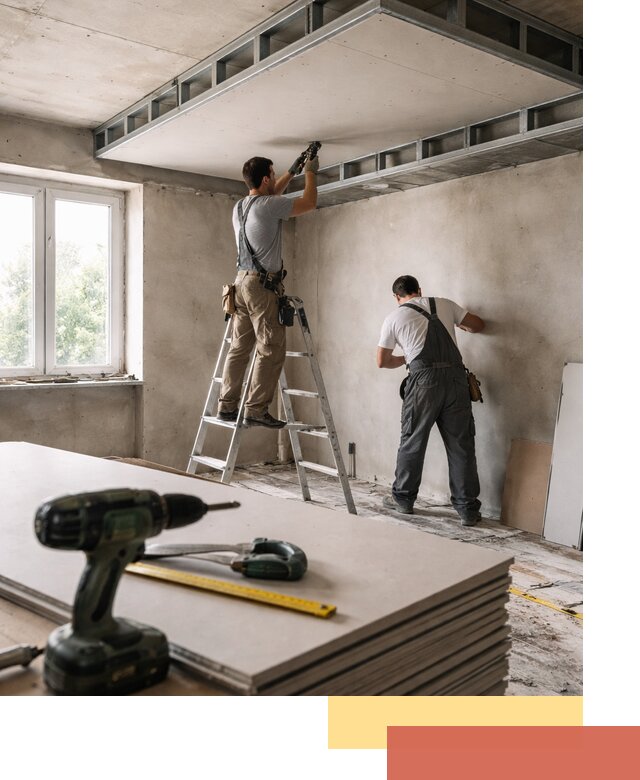 Двухуровневый потолок из гипсокартона в Гудермесе