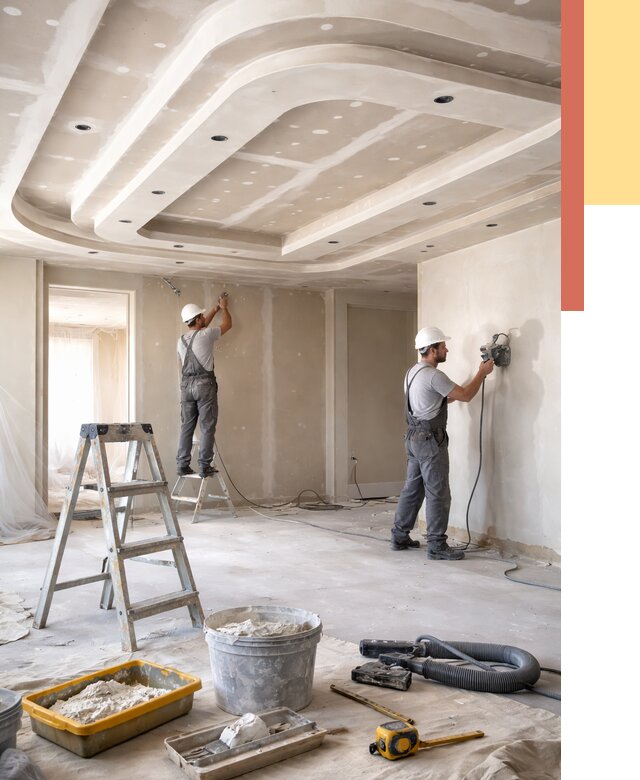 Многоуровневый потолок из гипсокартона в Гудермесе от 769 руб. под ключ | ОТДЕЛОЧНИК-Гдр