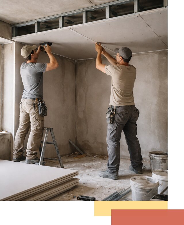 Короб из гипсокартона на потолке под ключ в Гудермесе