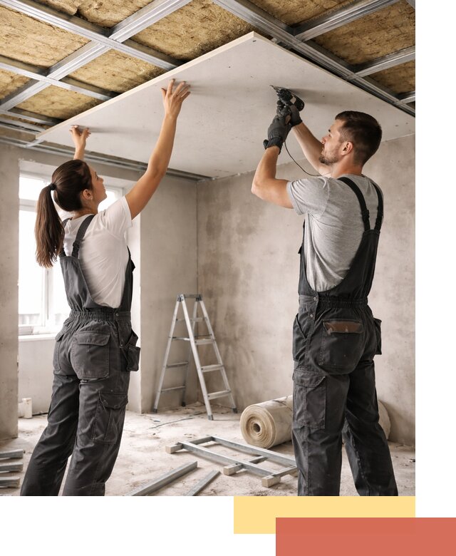 Звукоизоляция потолка из ГКЛ в Гудермесе профессионально и надежно