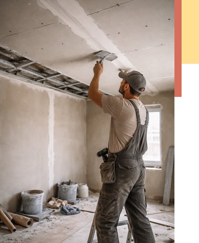 Ремонт потолка из гипсокартона в Гудермесе от 666 руб./м² — быстро и недорого | ОТДЕЛОЧНИК-Гдр