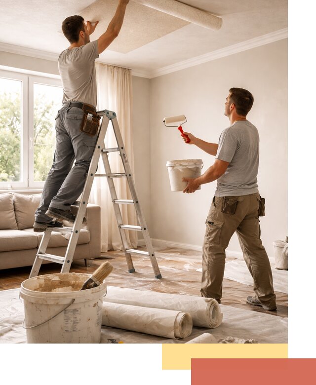 Поклейка обоев на потолок в Гудермесе — качественно и быстро