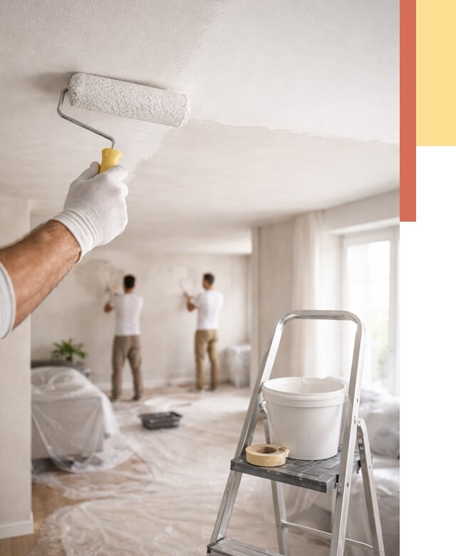 Покраска потолка акриловой краской в Гудермесе от 2562 руб. | ОТДЕЛОЧНИК-Гдр