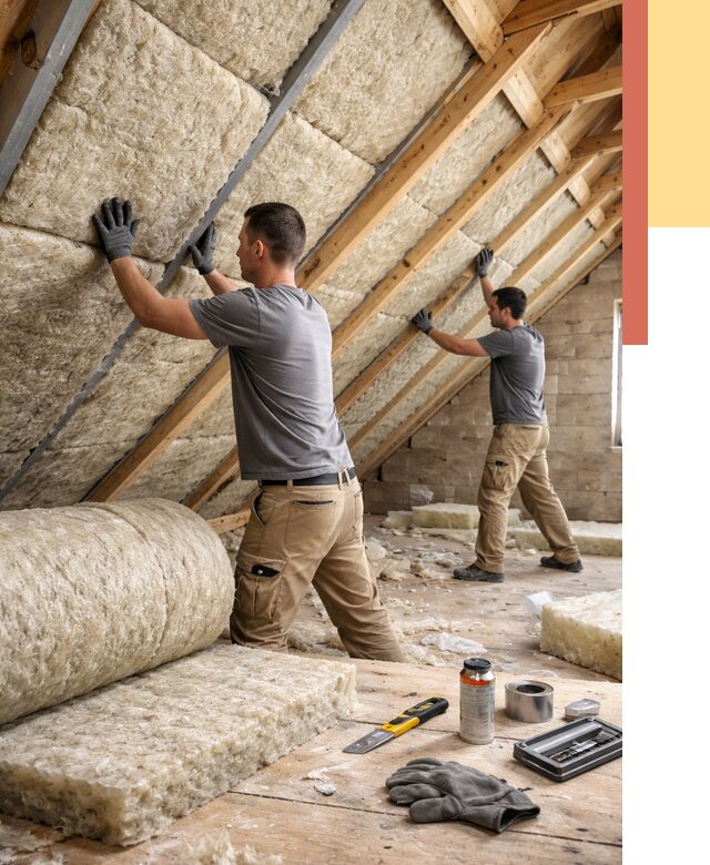 Утепление потолка минватой в Гудермесе от 1486 руб. — быстро и недорого | ОТДЕЛОЧНИК-Гдр