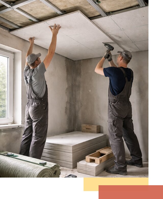 Шумоизоляция потолка панелями ЗИПС в Гудермесе